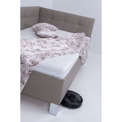 Lit rembourré avec un espace de stockage sans matelas MARIA PETITE 120x200 cm taupe