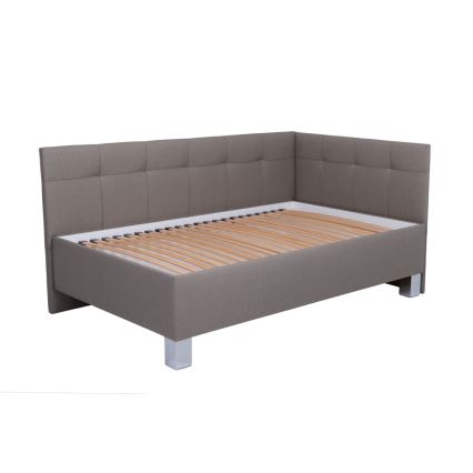 Lit rembourré avec un espace de stockage sans matelas MARIA PETITE 120x200 cm taupe