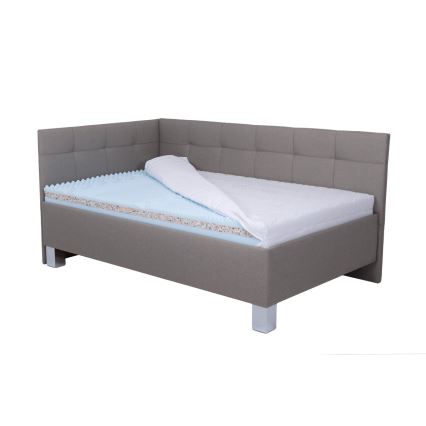 Lit rembourré avec un espace de stockage sans matelas MARIA PETITE 120x200 cm taupe