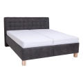 Lit rembourré avec un espace de stockage sans matelas VIOLET 160x200 cm gris foncé