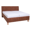Lit rembourré avec un espace de stockage sans matelas VIOLET 180x200 cm cognac marron