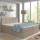 Lit rembourré EMBER 160x200 cm beige, avec matelas, surmatelas et coffre de rangement