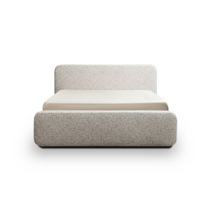 Lit rembourré LAJLA 160 x 200 cm sans matelas, beige
