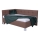 Lit rembourré MARIA PETITE 120x200 cm avec matelas et espace de rangement, coloris brun