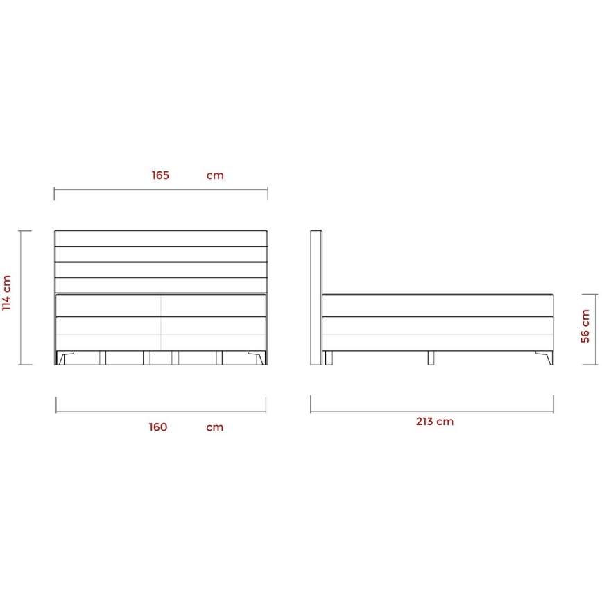 Lit rembourré réglable électriquement avec matelas MILA 160x200 cm gris