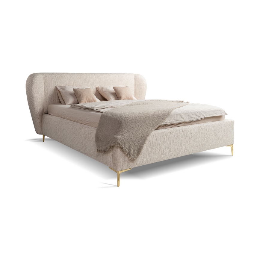 Lit rembourré sans matelas DALIA 160x200 cm beige