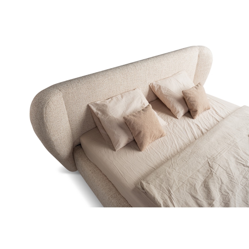 Lit rembourré sans matelas DALIA 160x200 cm beige
