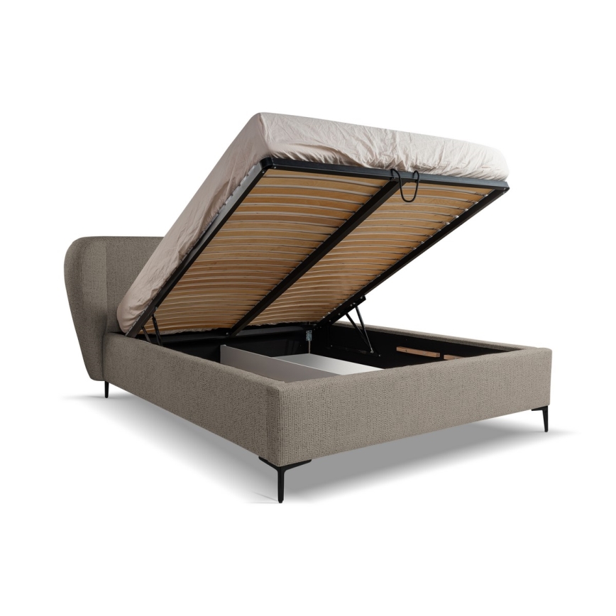 Lit rembourré sans matelas DALIA 180x200 cm gris