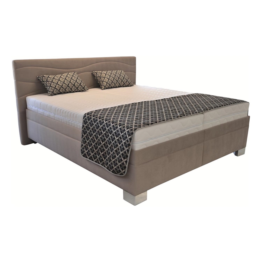 Lit rembourré sans matelas WINDSOR 180x200 cm beige
