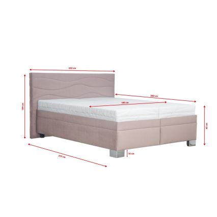 Lit rembourré sans matelas WINDSOR 180x200 cm beige