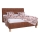 Lit rembourré VIOLET 180x200 cm avec matelas et espace de rangement, couleur cognac