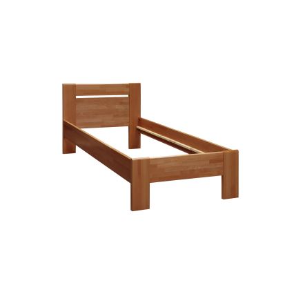 Lit simple AMBER 90 x 200 cm noyer