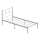 Lit simple en métal ROVAN 90x200 cm, blanc — capacité de charge 120 kg