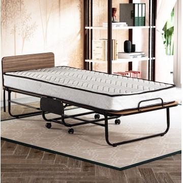 Lit simple pliant en métal HERON 80 x 190 cm, blanc — charge maximale 120 kg