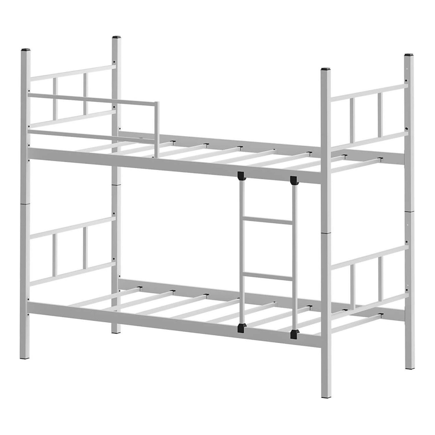 Lit superposé en métal MAVEN 90 x 200 cm, blanc — charge maximale 2 x 100 kg