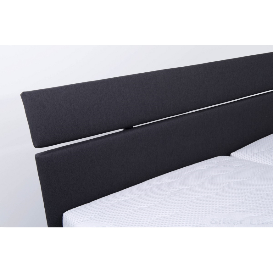 Lit tapissé avec coffre de rangement sans matelas ALIS 180x200 cm anthracite