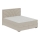 Lit tapissé avec matelas et espace de rangement GINA 140x200 cm beige