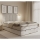 Lit tapissé avec matelas et espace de rangement GRACE 140x200 cm beige
