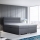 Lit tapissé avec rangement et matelas équipés de surmatelas NEW BOLERO 160x200 cm gris