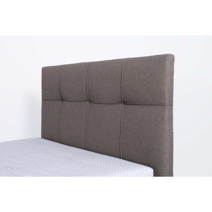 Lit tapissé avec rangement intégré MARIA ONE 90x200 cm taupe, sans matelas