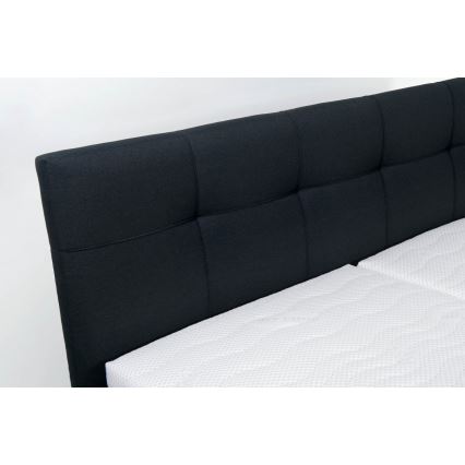 Lit tapissé MARIA 160x200 cm anthracite avec matelas et coffre de rangement