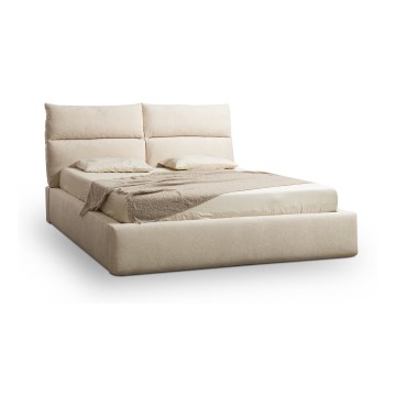 Lit tapissé sans matelas BASIL 180x200 cm beige