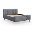 Lit tapissé sans matelas FLORA 180x200 cm gris
