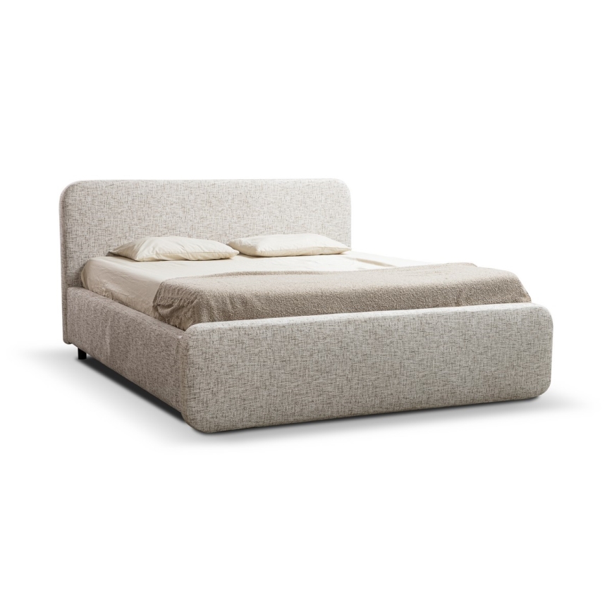 Lit tapissé sans matelas LAJLA 180x200 cm beige