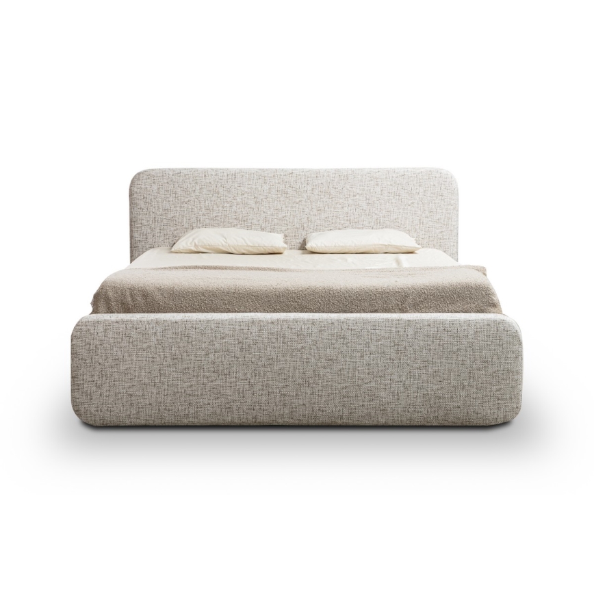 Lit tapissé sans matelas LAJLA 180x200 cm beige
