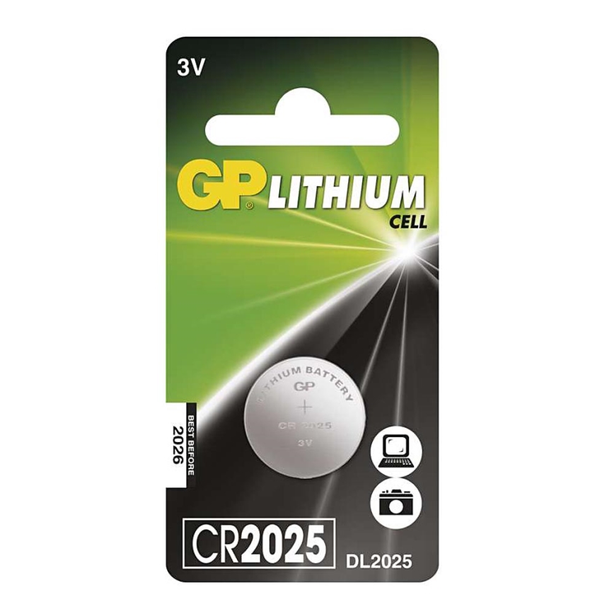Lithium knoopcel batterij CR2025 GP LITHIUM 3V/170 mAh