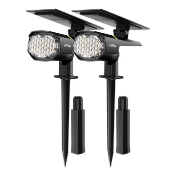 Litom - SET 2x Dimbare Solar LED Lamp 2in1 LED/3,7V IP67