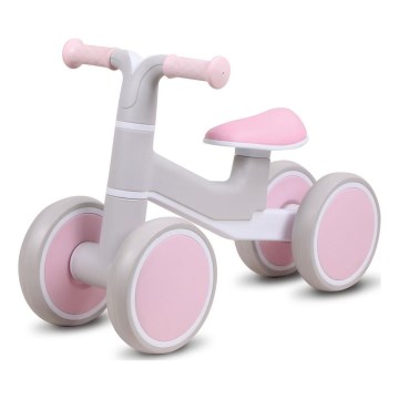 Loopfiets KVADROLET grijs/roze