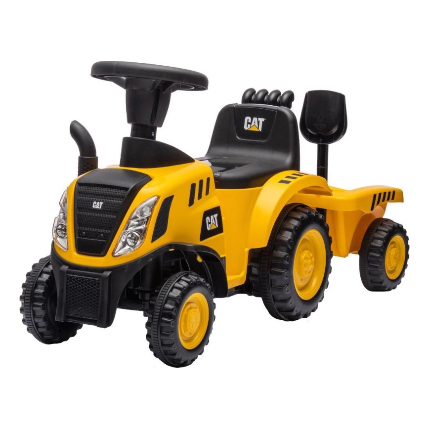 Loopfiets tractor CAT 2xAA geel/zwart