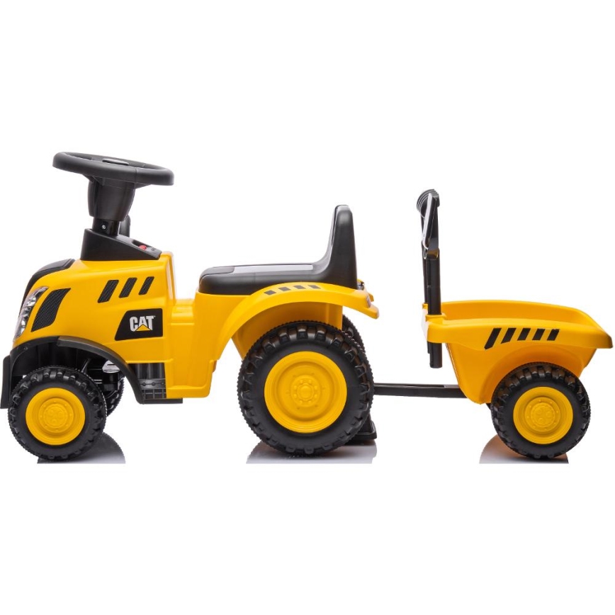 Loopfiets tractor CAT 2xAA geel/zwart