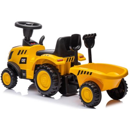 Loopfiets tractor CAT 2xAA geel/zwart