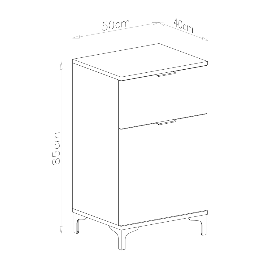 LORA kastje met lade, beige