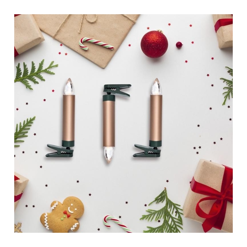 LOT 10x Décoration de noël LED/1xAAA + télécommande