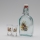 Lot 1x bouteille en verre et 2x verre à shot transparent avec un motif de lièvre