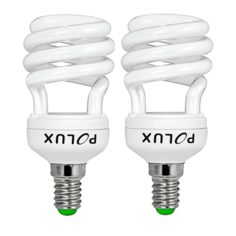 LOT 2x Ampoule à économie d'énergie E14/11W/230V