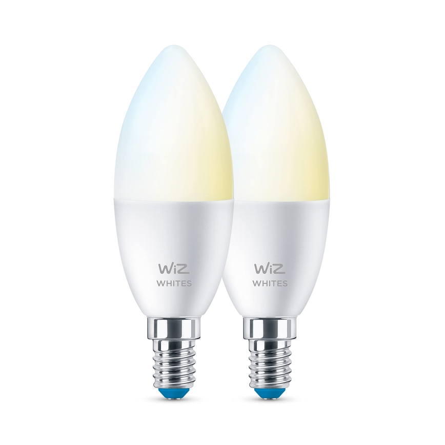 LOT 2x Ampoule à intensité variable LED C37 E14/4,9W/230V 2700-6500K CRI 90 Wi-Fi - WiZ