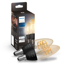 LOT 2x Ampoule à intensité variable LED Philips Hue WHITE AMBIANCE E14/4,6W/230V