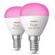 LOT 2x Ampoule à intensité variable LED RGBW Philips Hue White And Color Ambiance P45 E14/5,1W/230V 2000-6500K