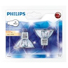 LOT 2x Ampoule industrielle halogène GU5,3/20W/12V - Philips