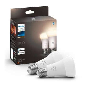 LOT 2x Ampoule LED à intensité variable Philips Hue WHITE E27/9,5W/230V 2700K