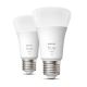 LOT 2x Ampoule LED à intensité variable Philips Hue WHITE E27/9,5W/230V 2700K