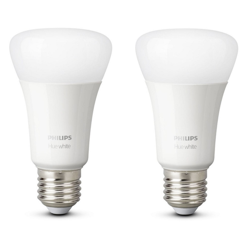 LOT 2x Ampoule LED à intensité variable Philips Hue WHITE E27/9W/230V 2700K