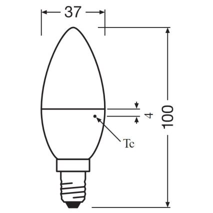 LOT 2x Ampoule LED B35 E14/4,9W/230V 3000K - Osram