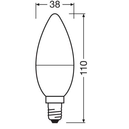 LOT 2x Ampoule LED B38 E14/7,5W/230V 3000K - Osram