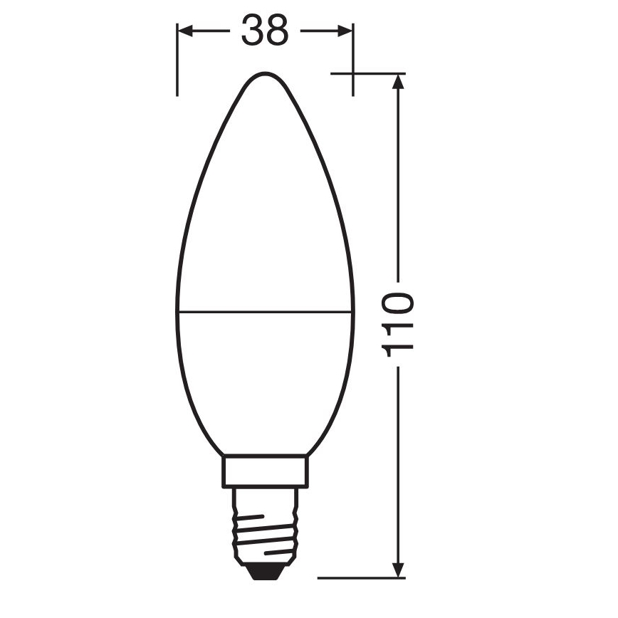 LOT 2x Ampoule LED B38 E14/7,5W/230V 3000K - Osram
