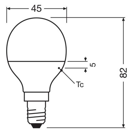 LOT 2x Ampoule LED P45 E14/4,9W/230V 3000K - Osram